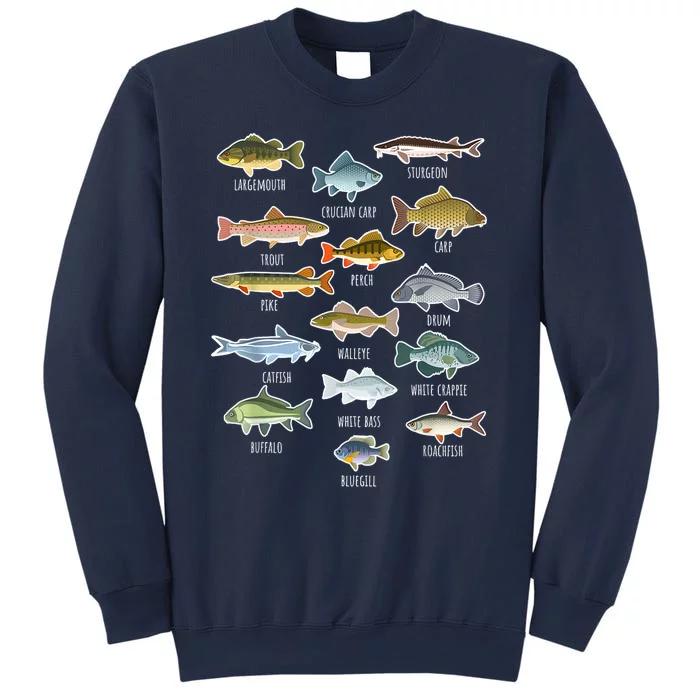 Bass Fishing Types Of Freshwater Fish Species Fishing Gift Sweatshirt