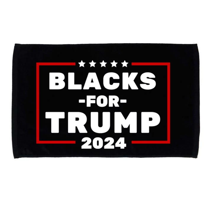 Black For Trump 2024 Microfiber Hand Towel