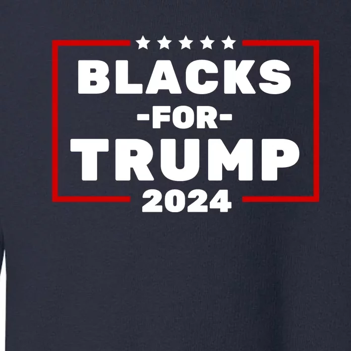 Black For Trump 2024 Toddler Sweatshirt