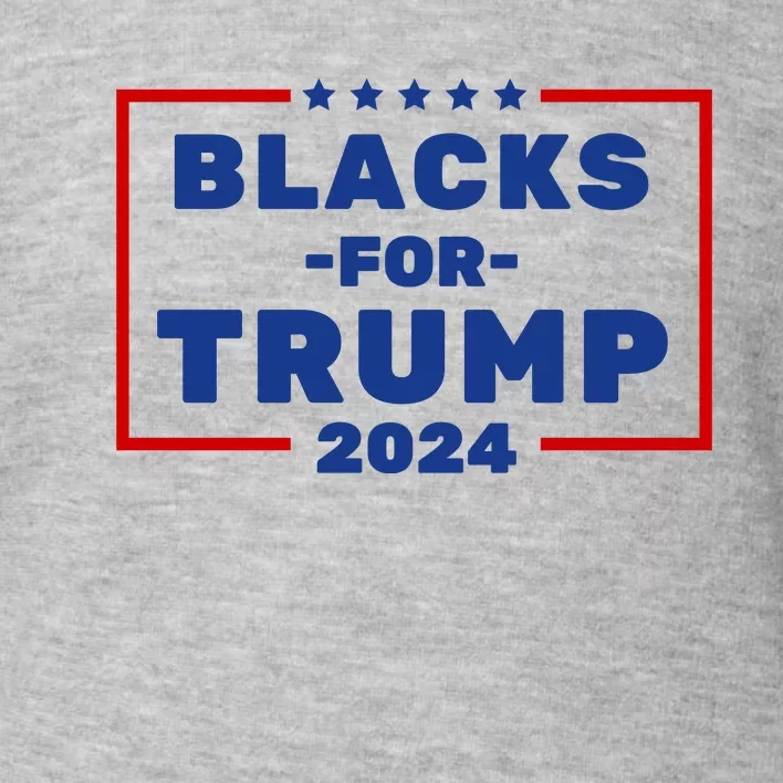 Black For Trump 2024 Toddler Sweatshirt