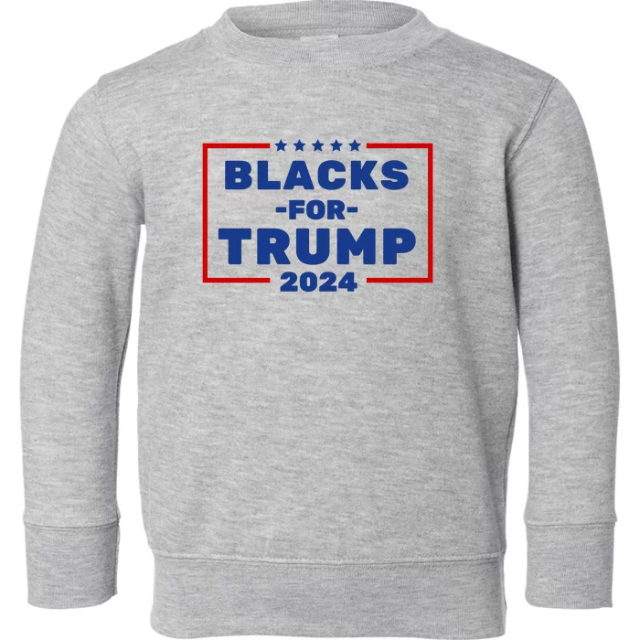 Black For Trump 2024 Toddler Sweatshirt