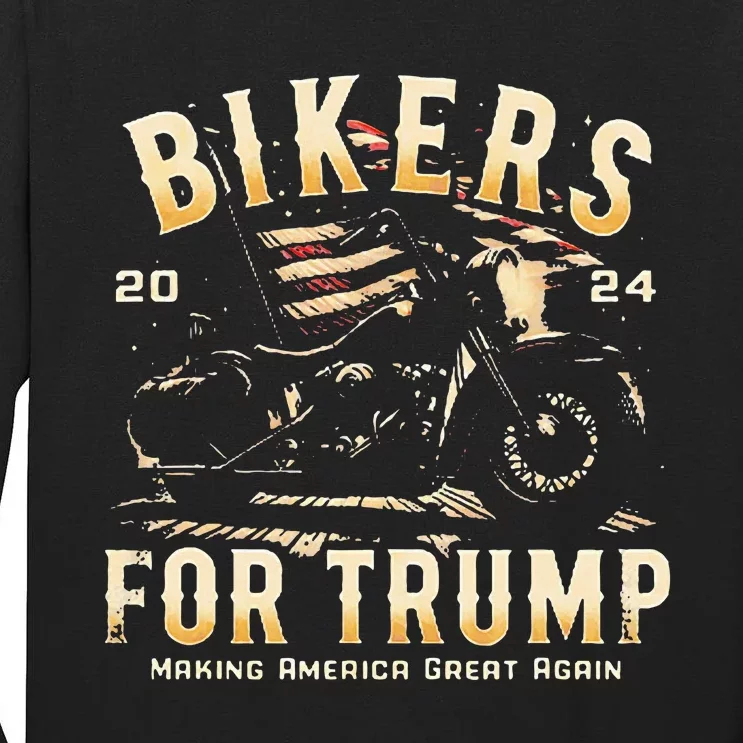 Biker For Trump 2024 Tall Long Sleeve T-Shirt