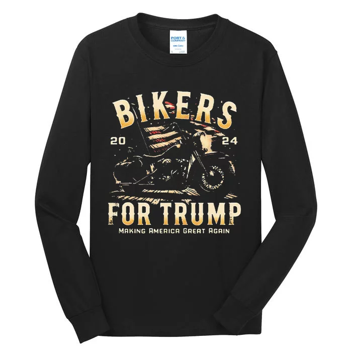 Biker For Trump 2024 Tall Long Sleeve T-Shirt