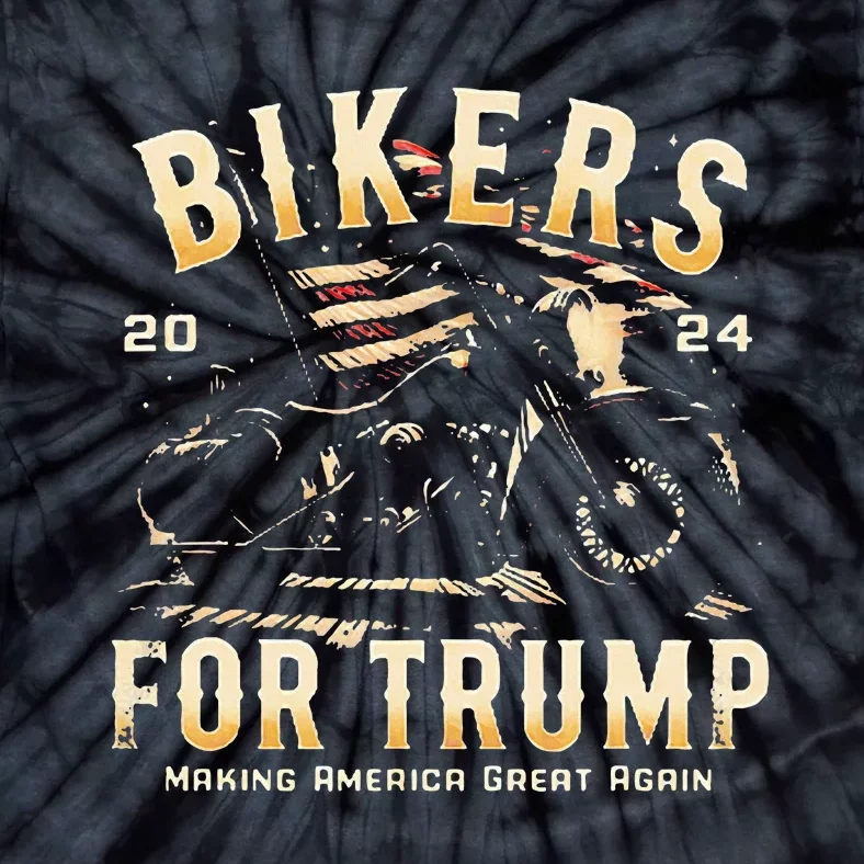 Biker For Trump 2024 Tie-Dye T-Shirt