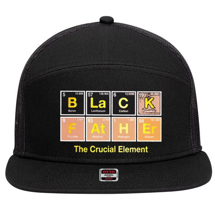 Black Father The Crucial Element Dad Chemistry 7 Panel Mesh Trucker Snapback Hat