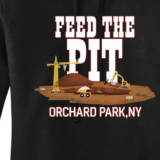 Buffaclothes Feed The Pit Orchard Park Ny Women's Pullover Hoodie