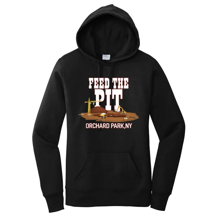 Buffaclothes Feed The Pit Orchard Park Ny Women's Pullover Hoodie