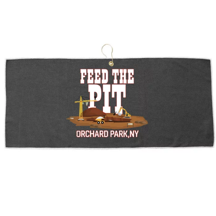 Buffaclothes Feed The Pit Orchard Park Ny Large Microfiber Waffle Golf Towel