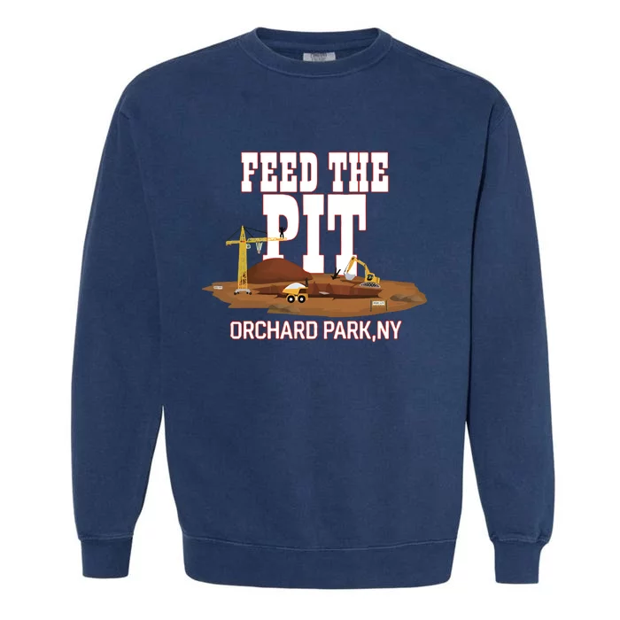 Buffaclothes Feed The Pit Orchard Park Ny Garment-Dyed Sweatshirt