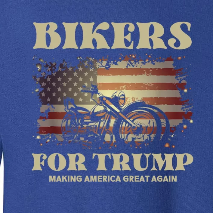 Biker For Trump 2024 Making America Great Again Meaningful Gift Toddler Sweatshirt