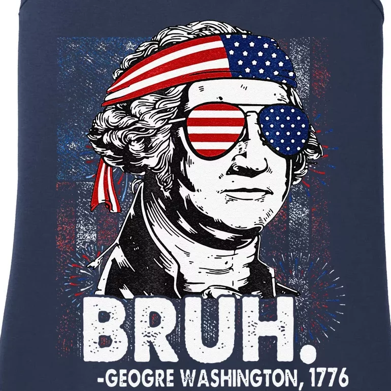 Bruh Funny Us Presidents History Ladies Essential Tank