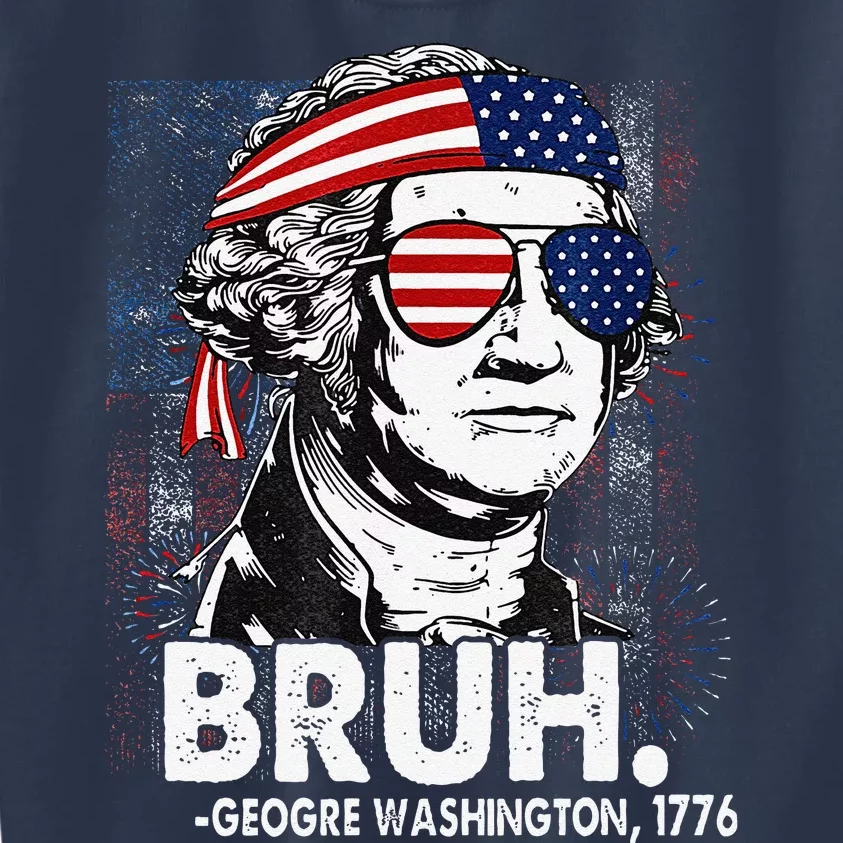 Bruh Funny Us Presidents History Kids Sweatshirt