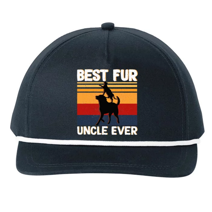 Best Fur Uncle Ever Dog And Cat Owner Snapback Five-Panel Rope Hat