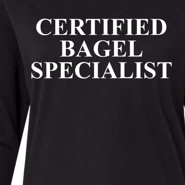 Bagel Funny Unique Bagels Lover Design Gift Womens Cotton Relaxed Long Sleeve T-Shirt