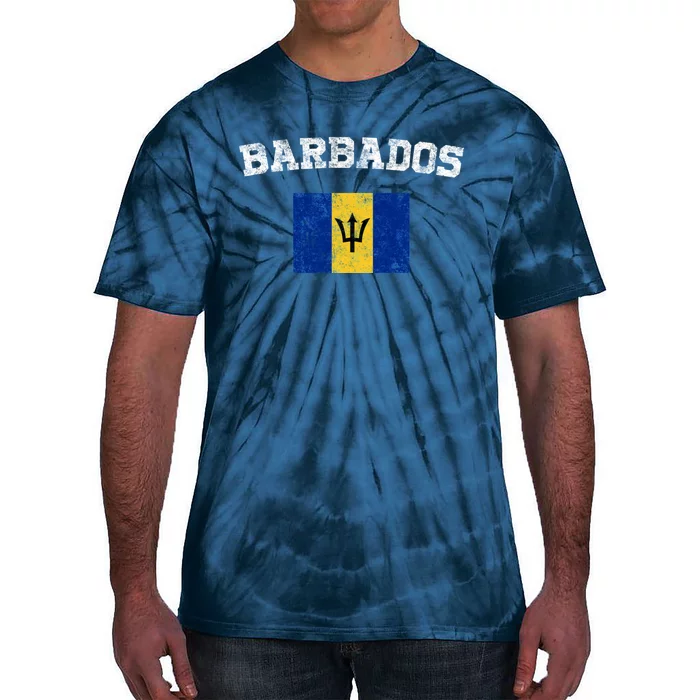 Barbadian Flag Vintage Barbados Tie-Dye T-Shirt