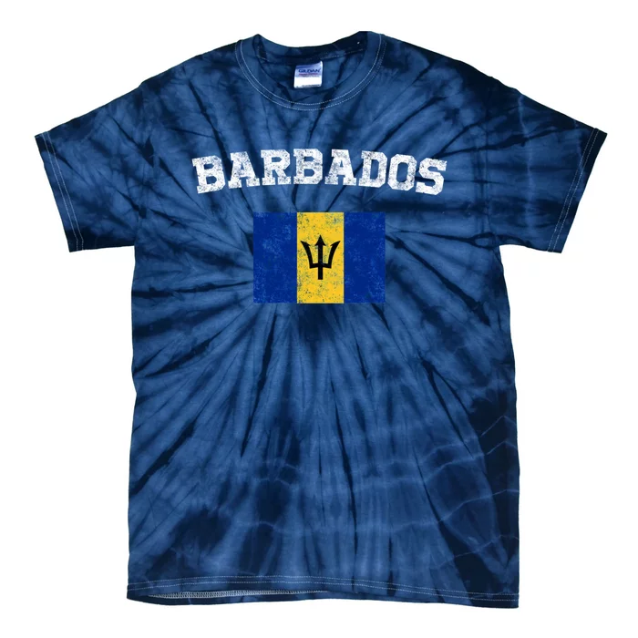 Barbadian Flag Vintage Barbados Tie-Dye T-Shirt