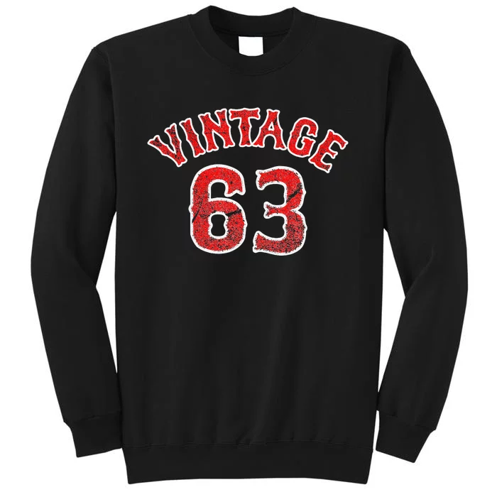 Baseball Fan Vintage 63 born 1963 60th Birthday 60 year old Sweatshirt