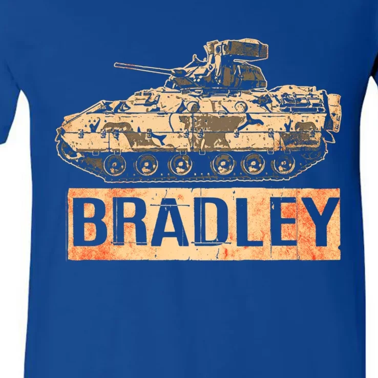 Bradley Fighting Vehicle Usa America American Military Gift V-Neck T-Shirt