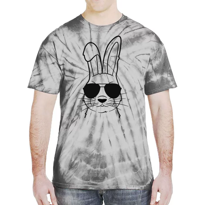 Bunny Face With Sunglasses Easter Day Tie-Dye T-Shirt