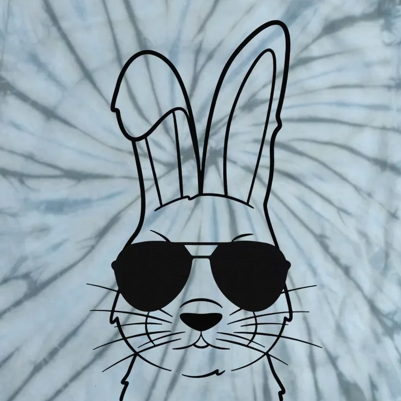 Bunny Face With Sunglasses Easter Day Tie-Dye T-Shirt