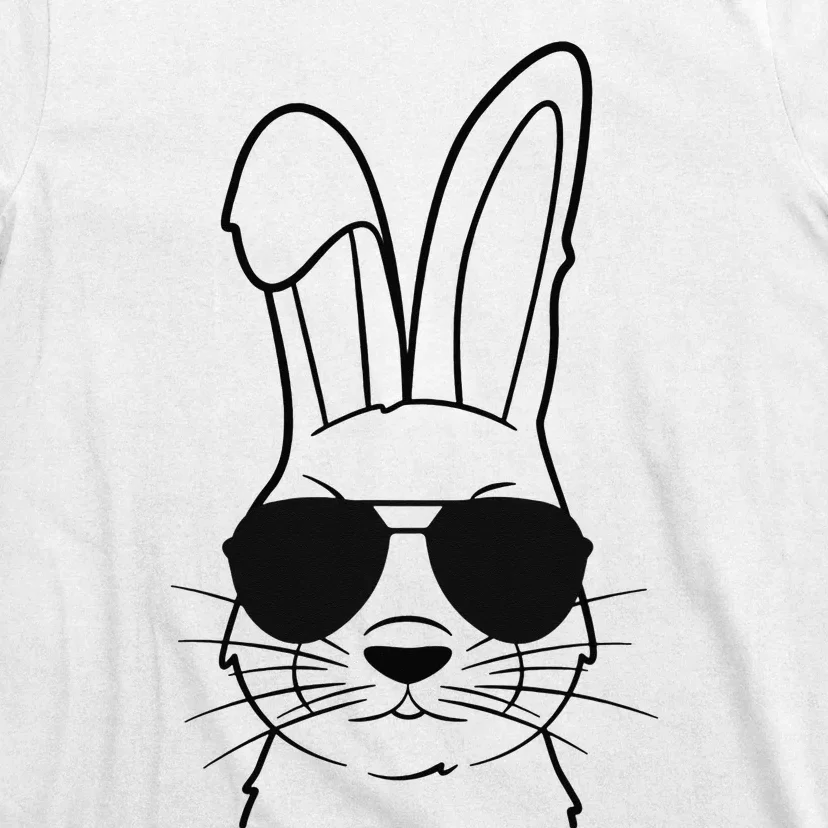 Bunny Face With Sunglasses Easter Day T-Shirt