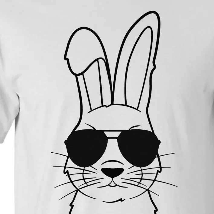 Bunny Face With Sunglasses Easter Day Tall T-Shirt