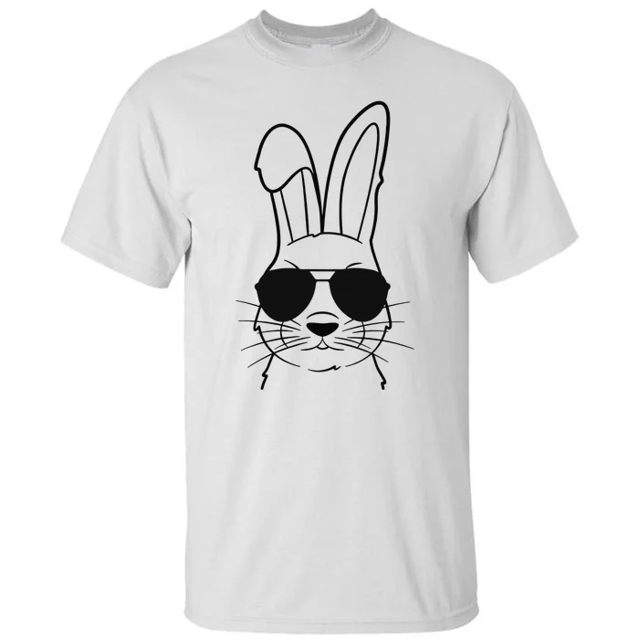 Bunny Face With Sunglasses Easter Day Tall T-Shirt