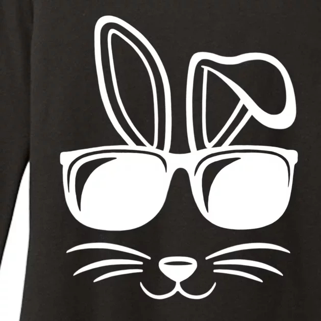 Bunny Face With Sunglasses Easter Day Womens CVC Long Sleeve Shirt