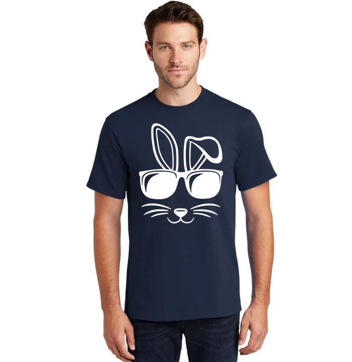 Bunny Face With Sunglasses Easter Day Tall T-Shirt