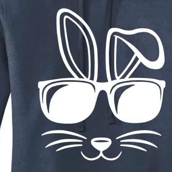 Bunny Face With Sunglasses Easter Day Women's Pullover Hoodie