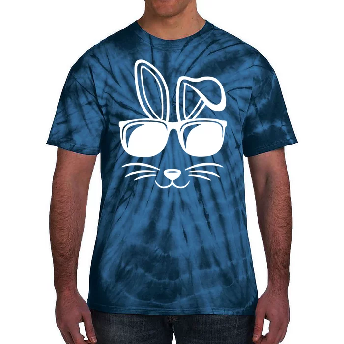 Bunny Face With Sunglasses Easter Day Tie-Dye T-Shirt