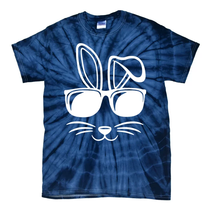 Bunny Face With Sunglasses Easter Day Tie-Dye T-Shirt