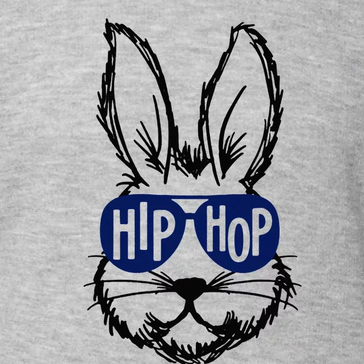 Bunny Face With Sunglasses Hip Hop For Easter Day Toddler Sweatshirt