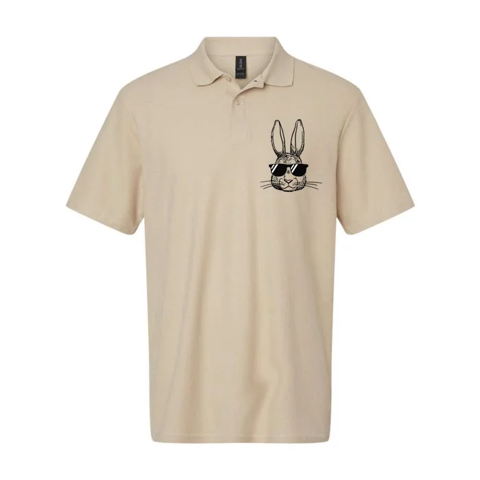 Bunny Face With Sunglasses Easter Day Gifts Softstyle Adult Sport Polo