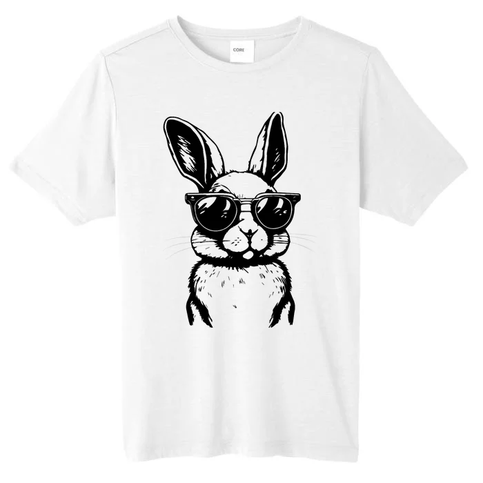 Bunny Face With Sunglasses For Boy Easter Day ChromaSoft Performance T-Shirt