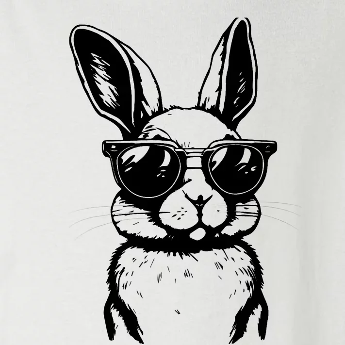 Bunny Face With Sunglasses For Boy Easter Day Toddler Long Sleeve Shirt