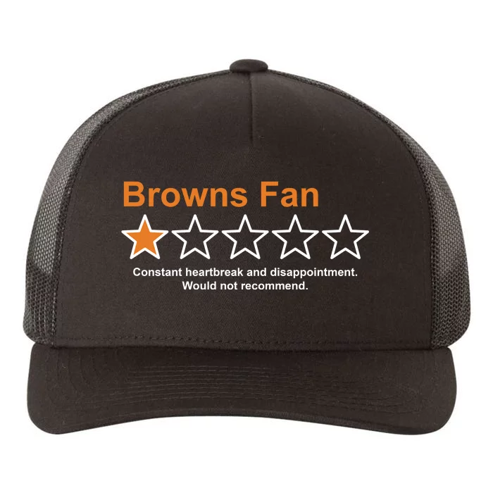 Browns Fan Would Not Recommend 1 Star Funny Yupoong Adult 5-Panel Trucker Hat