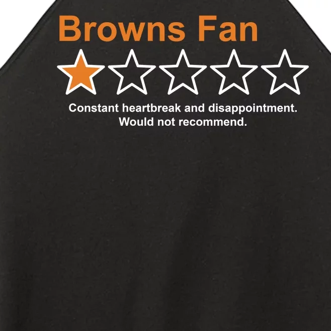 Browns Fan Would Not Recommend 1 Star Funny Women’s Perfect Tri Rocker Tank