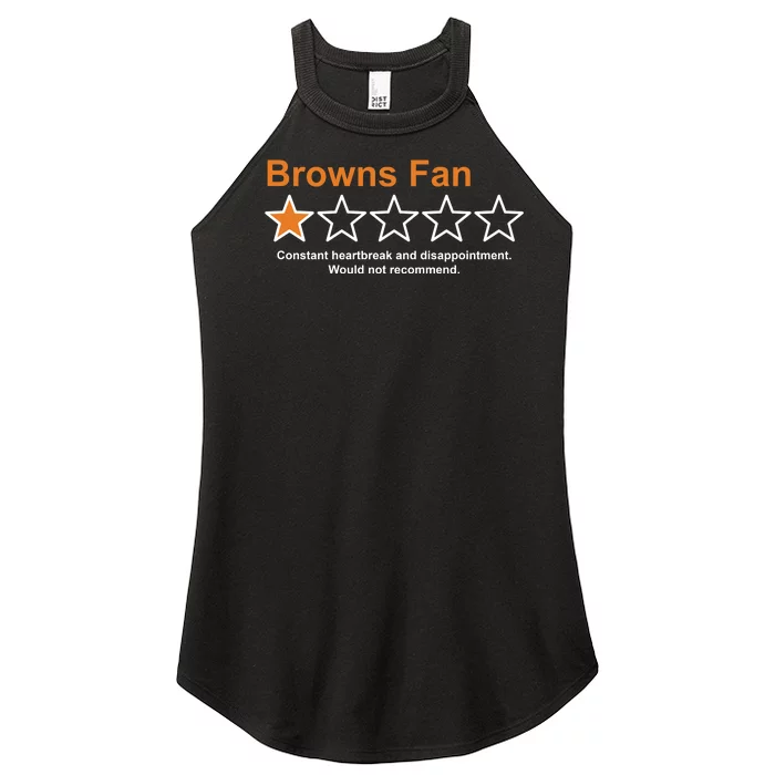 Browns Fan Would Not Recommend 1 Star Funny Women’s Perfect Tri Rocker Tank