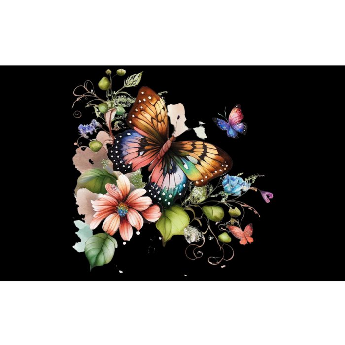 Butterfly Floral Watercolor Bumper Sticker