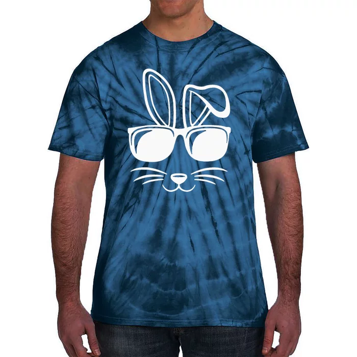 Bunny Face With Sunglasses Gifts For Easter Day Tie-Dye T-Shirt