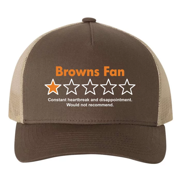 Browns Fan Would Not Recommend Disappointment Funny Football Yupoong Adult 5-Panel Trucker Hat