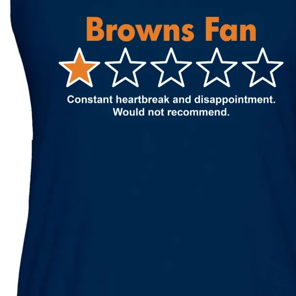 Browns Fan Would Not Recommend Disappointment Funny Football Ladies Essential Flowy Tank