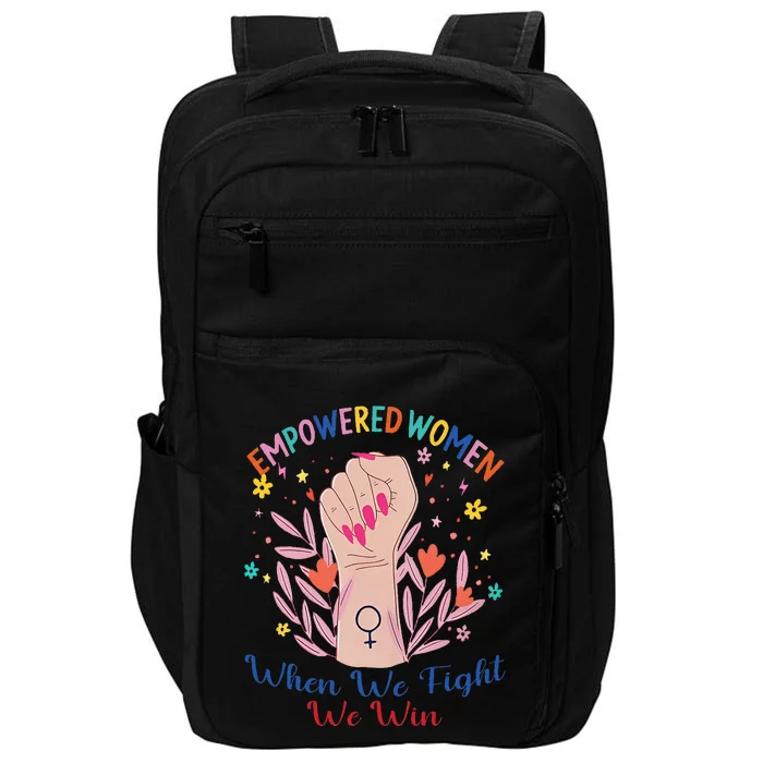 Boho Flower When We Fight We Win Kamala Supporter Impact Tech Backpack