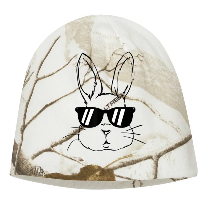 Bunny Face With Sunglasses For Boy Kid  Easter Day Kati - Camo Knit Beanie