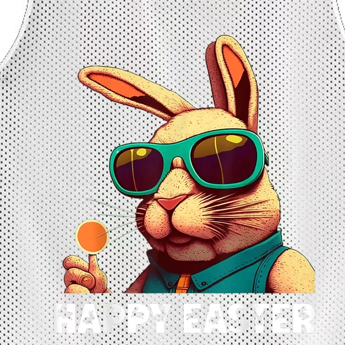 Bunny Face With Sunglasses Boy  Kid Wo Easter Day Mesh Reversible Basketball Jersey Tank