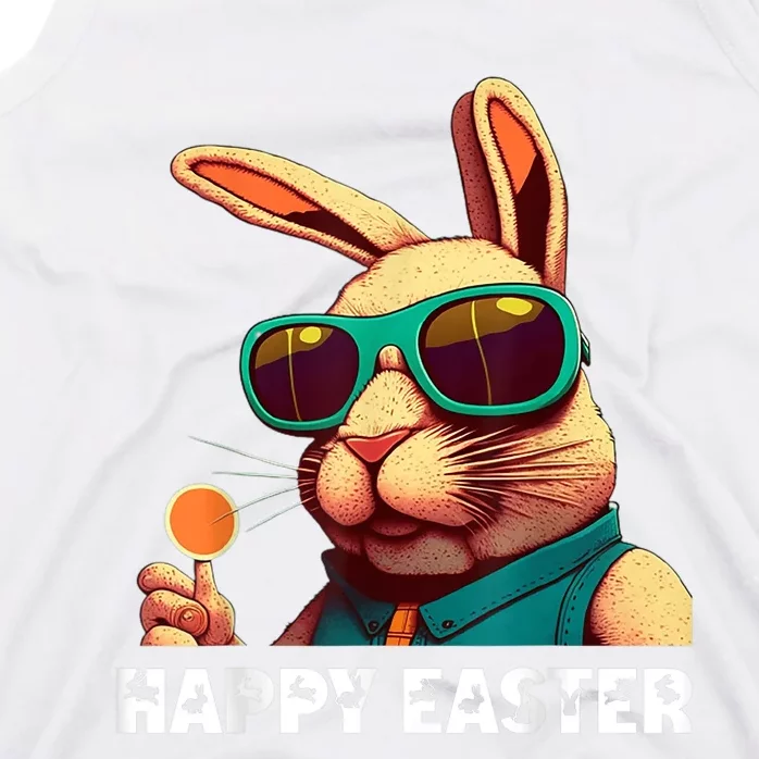 Bunny Face With Sunglasses Boy  Kid Wo Easter Day Tank Top