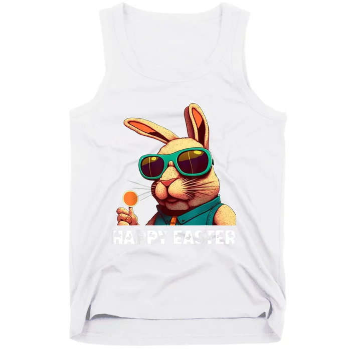 Bunny Face With Sunglasses Boy  Kid Wo Easter Day Tank Top