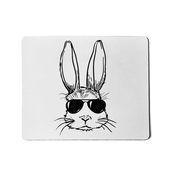 Bunny Face With Sunglasses For Boy  Kid Easter Day Mousepad