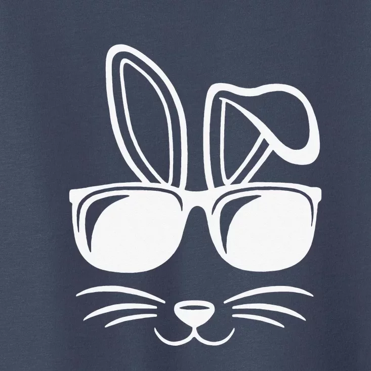 Bunny Face With Sunglasses Easter Day Toddler T-Shirt